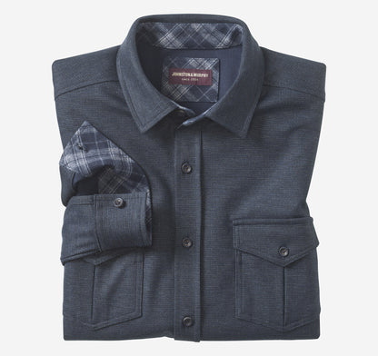 Men's Button-Front Knit Shirt - Johnston Murphy