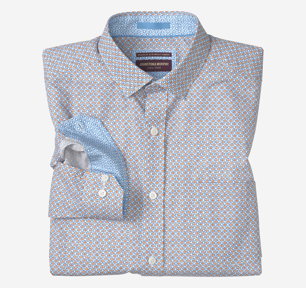 Men's Printed Cotton Shirt - Johnston Murphy