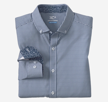 Men's Game Day XC4® Long-Sleeve Gingham Shirt - Johnston Murphy
