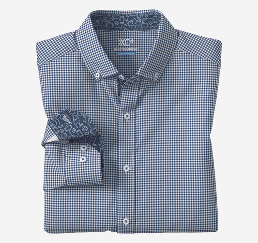 Men's Game Day XC4® Long-Sleeve Gingham Shirt - Johnston Murphy