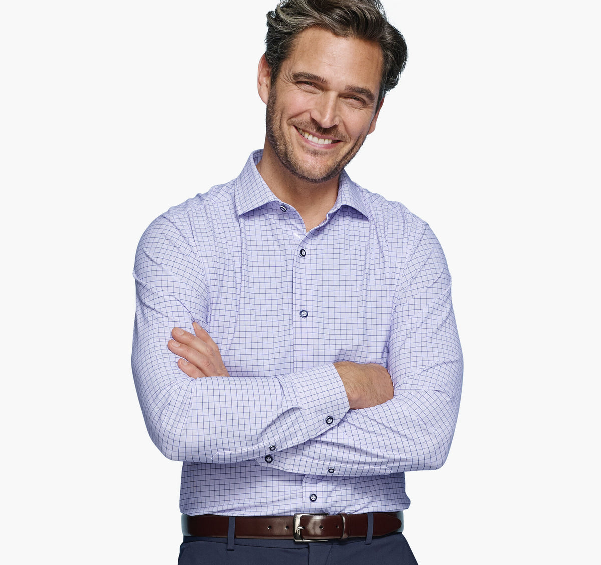 Men's XC4® Motion Long-Sleeve Dress Knit Shirt - Johnston Murphy