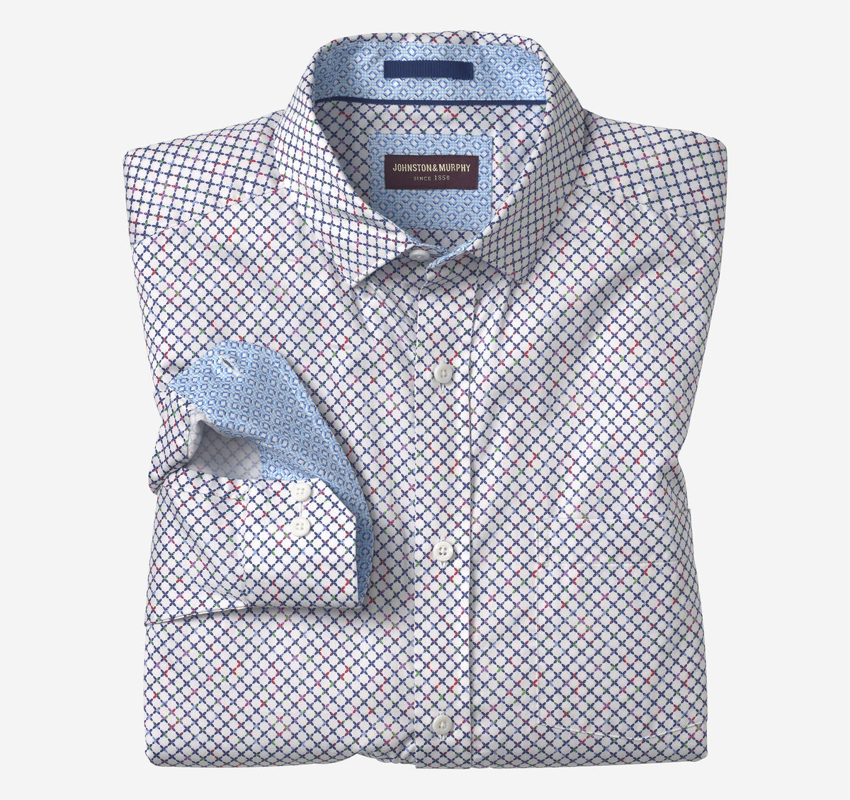 Men's Printed Cotton Shirt - Johnston Murphy