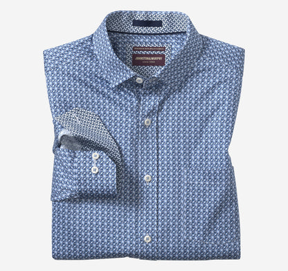 Men's Printed Cotton Shirt - Johnston Murphy