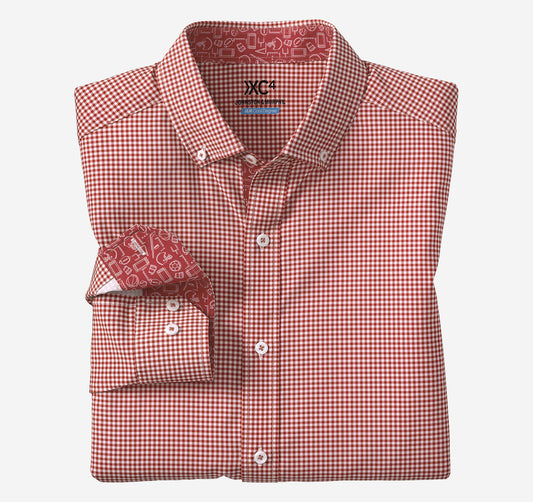 Men's Game Day XC4® Long-Sleeve Gingham Shirt - Johnston Murphy