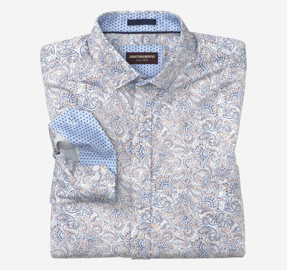 Men's Printed Cotton Shirt - Johnston Murphy