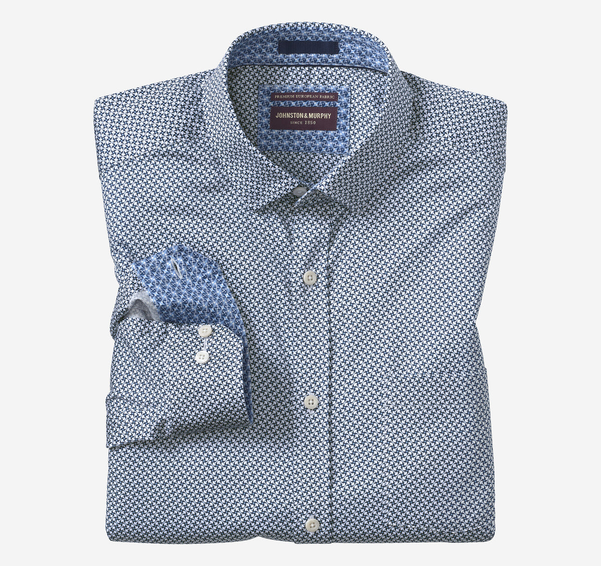 Men's Printed Cotton Shirt - Johnston Murphy