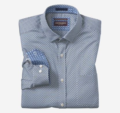 Men's Printed Cotton Shirt - Johnston Murphy