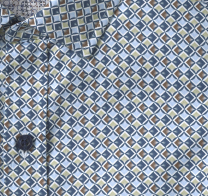 Men's Printed Cotton Shirt - Johnston Murphy