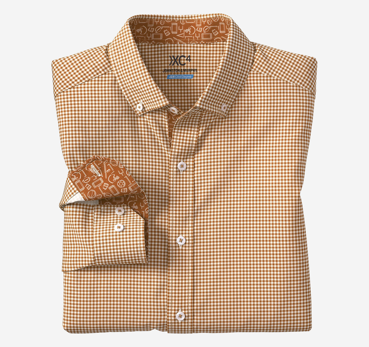 Men's Game Day XC4® Long-Sleeve Gingham Shirt - Johnston Murphy