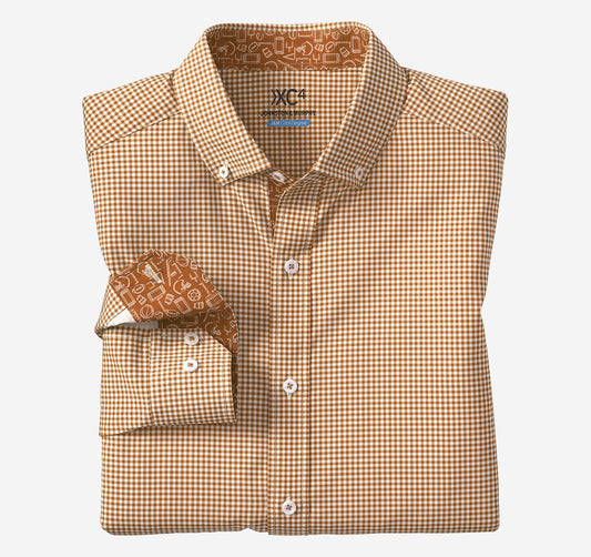 Men's Game Day XC4® Long-Sleeve Gingham Shirt - Johnston Murphy