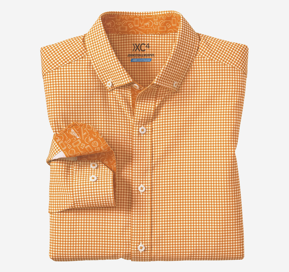 Men's Game Day XC4® Long-Sleeve Gingham Shirt - Johnston Murphy