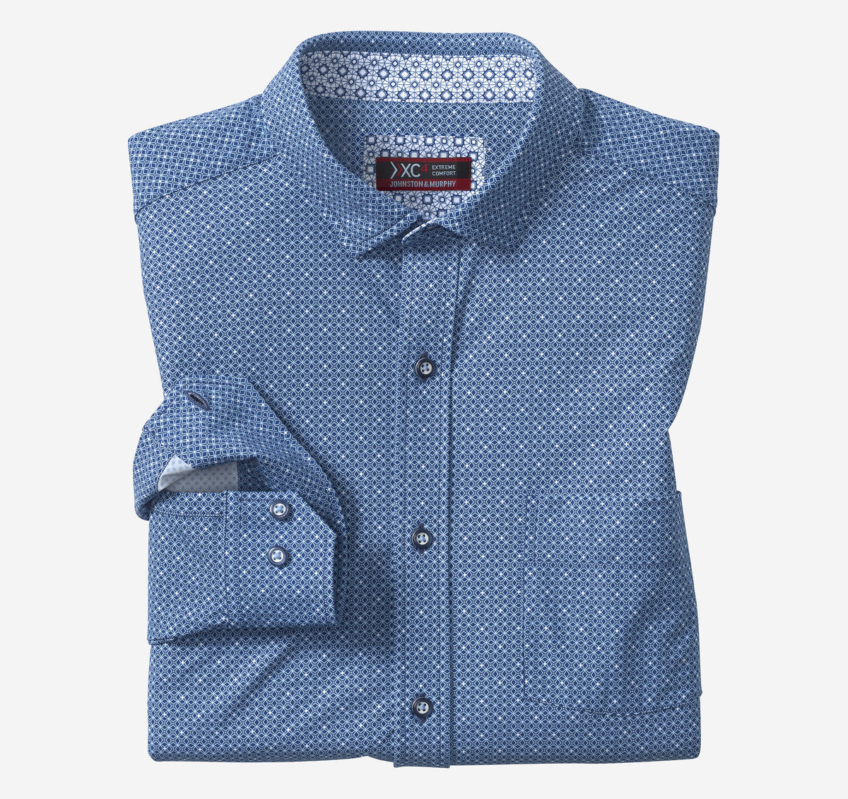 Men's XC4® Motion Long-Sleeve Print Knit Shirt - Johnston Murphy
