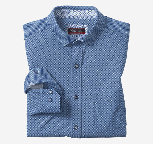 Men's XC4® Motion Long-Sleeve Print Knit Shirt - Johnston Murphy