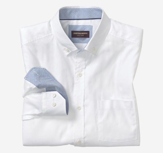 Men's Long-Sleeve Oxford Shirt - Johnston Murphy