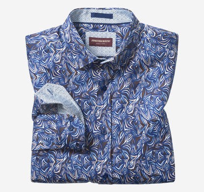 Men's Printed Cotton Shirt - Johnston Murphy