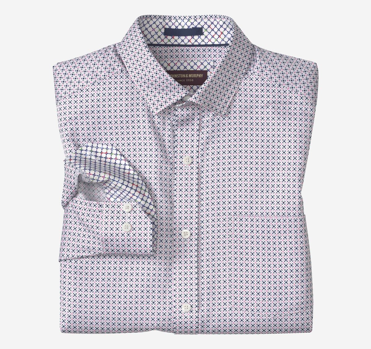 Men's Printed Cotton Shirt - Johnston Murphy