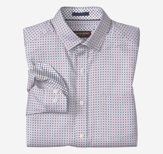 Men's Printed Cotton Shirt - Johnston Murphy