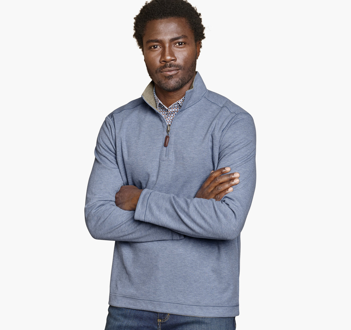 Men's Icon Reversible Solid Quarter-Zip - Johnston Murphy