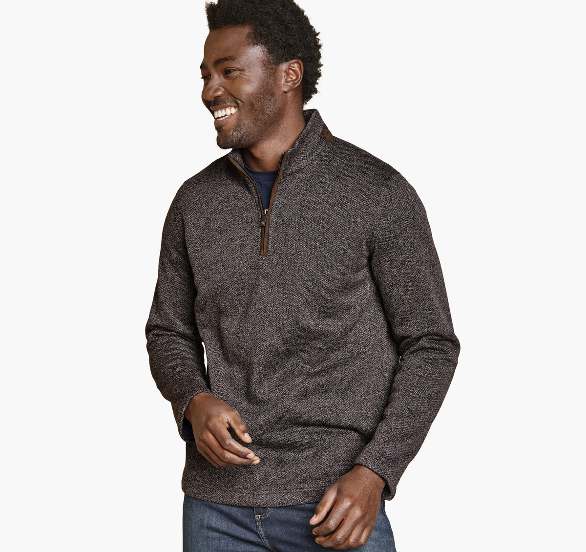 Men's Marled Quarter-Zip - Johnston Murphy
