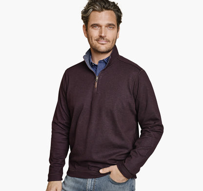 Men's Icon Reversible Solid Quarter-Zip - Johnston Murphy