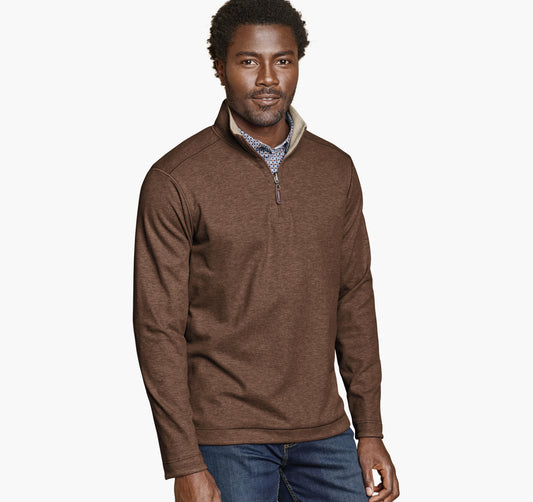 Men's Icon Reversible Solid Quarter-Zip - Johnston Murphy
