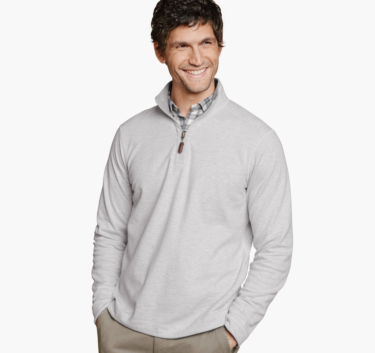 Men's Icon Reversible Solid Quarter-Zip - Johnston Murphy