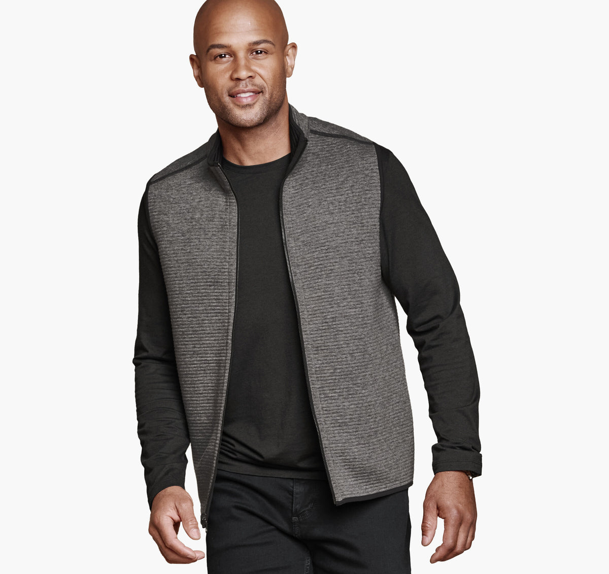 Men's Reversible Channel Quilted Vest - Johnston Murphy