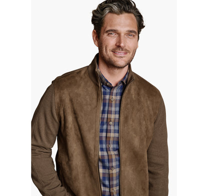 Men's Faux-Suede Full-Zip - Johnston Murphy