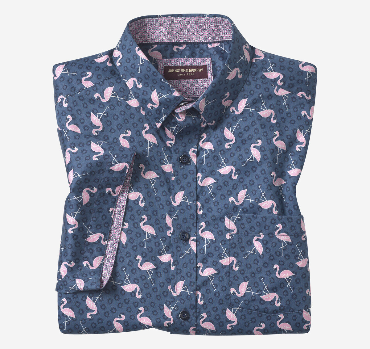 Men's Printed Short-Sleeve Shirt - Johnston Murphy