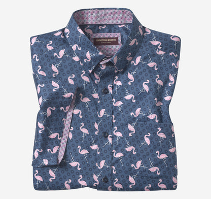 Men's Printed Short-Sleeve Shirt - Johnston Murphy