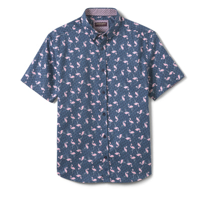 Men's Printed Short-Sleeve Shirt - Johnston Murphy