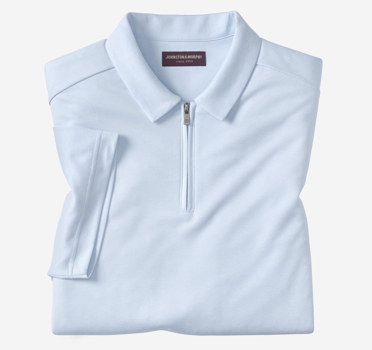 Men's Vintage Birdseye Zip Polo - Johnston Murphy