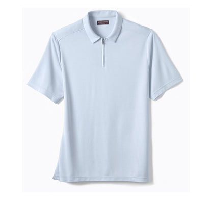 Men's Vintage Birdseye Zip Polo - Johnston Murphy