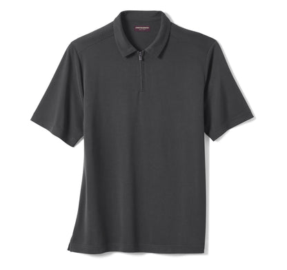 Men's Vintage Birdseye Zip Polo - Johnston Murphy
