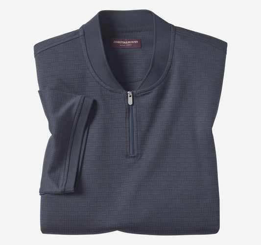 Men's Jacquard Zip Polo - Johnston Murphy