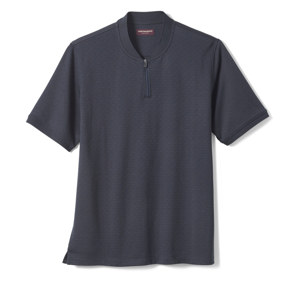 Men's Jacquard Zip Polo - Johnston Murphy