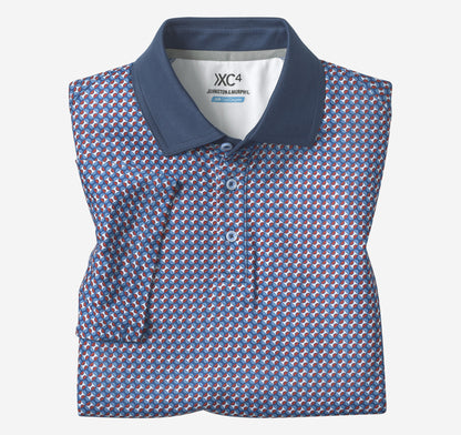 Men's XC4® Performance Solid-Collar Print Polos + Cool Degree™ - Johnston Murphy