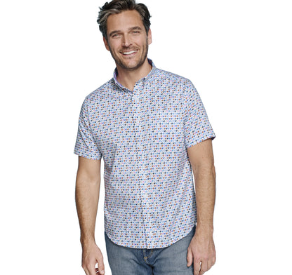 Men's Printed Short-Sleeve Shirt - Johnston Murphy