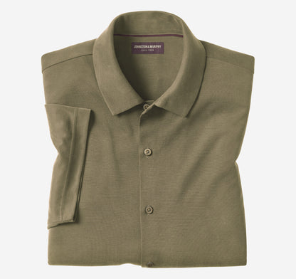 Men's Vintage Birdseye Button-Front Shirt - Johnston Murphy