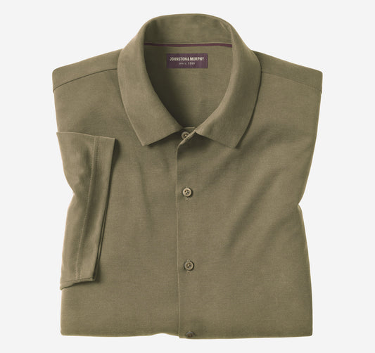 Men's Vintage Birdseye Button-Front Shirt - Johnston Murphy