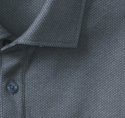 Men's Knit Jacquard Long-Sleeve Polo - Johnston Murphy