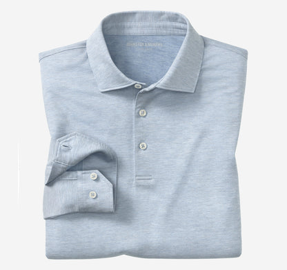 Men's Herringbone Long-Sleeve Polo - Johnston Murphy