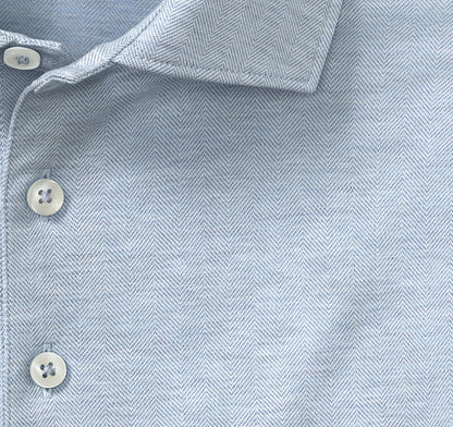 Men's Herringbone Long-Sleeve Polo - Johnston Murphy