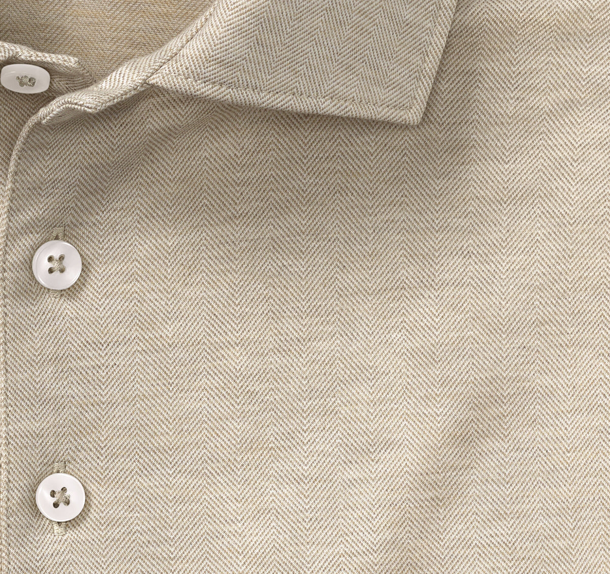 Men's Herringbone Long-Sleeve Polo - Johnston Murphy