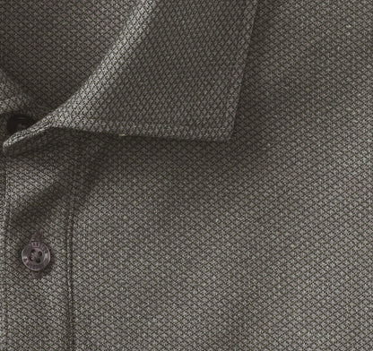 Men's Knit Jacquard Long-Sleeve Polo - Johnston Murphy