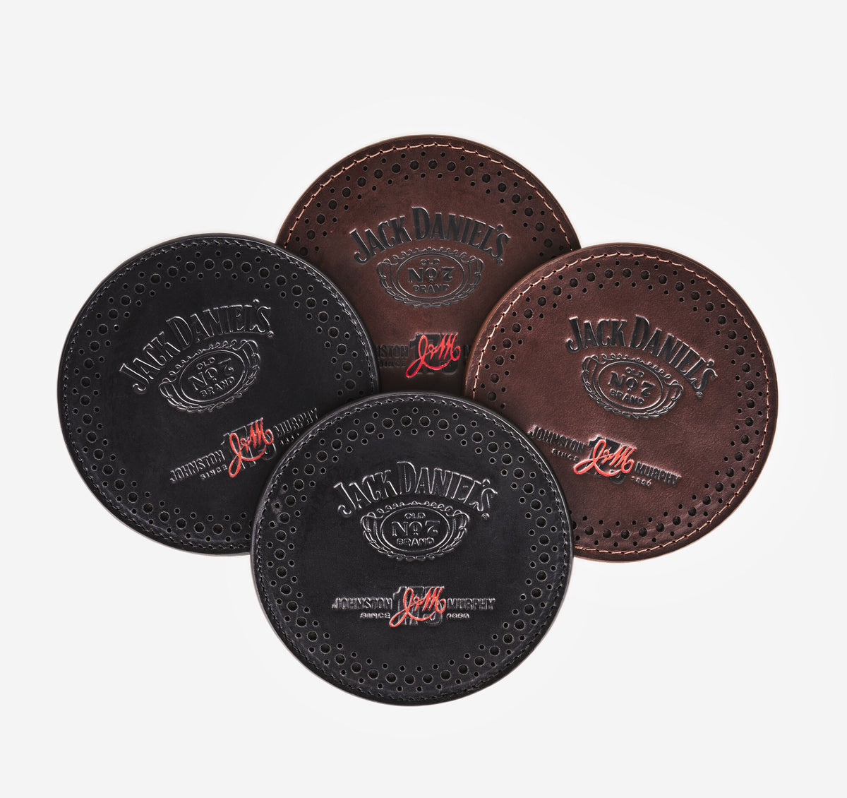 Men's Jack Daniel's x JM 175th Leather Coaster Set - Johnston Murphy