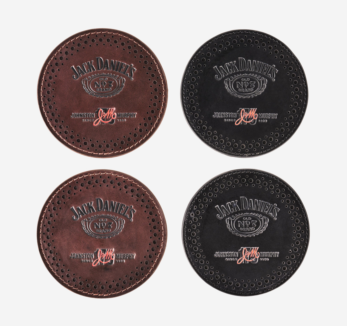 Men's Jack Daniel's x JM 175th Leather Coaster Set - Johnston Murphy
