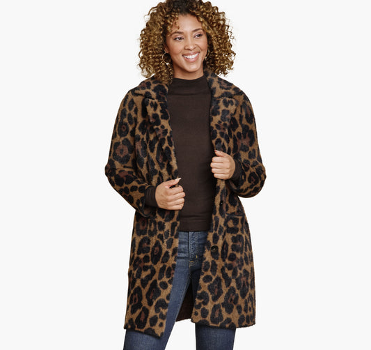 Women's Leopard Eyelash Coatigan - Johnston Murphy