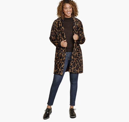 Women's Leopard Eyelash Coatigan - Johnston Murphy
