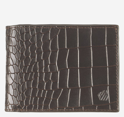 Men's Croc-Embossed Leather Billfold Wallet - Johnston Murphy